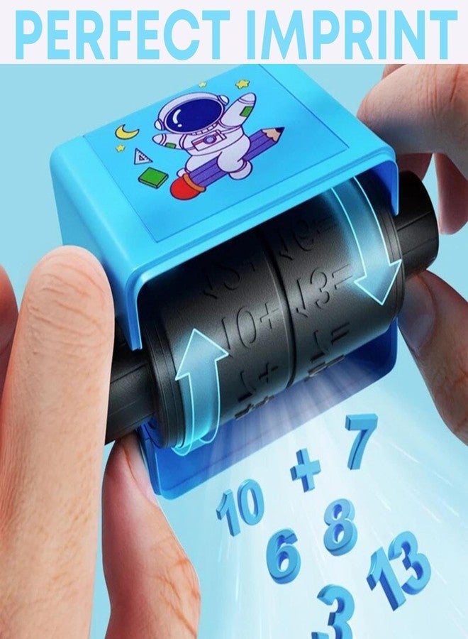 Drumstone 𝟓+𝟓 Year 𝐆𝐔𝐀𝐑𝐀𝐍𝐓𝐄 Smart Math Roller Stamps for Kids Reusable Ink Arithmetic Learning Toy for Preschool & Early Math Practice Number Table Roller for Addition & Subtraction - Image 5